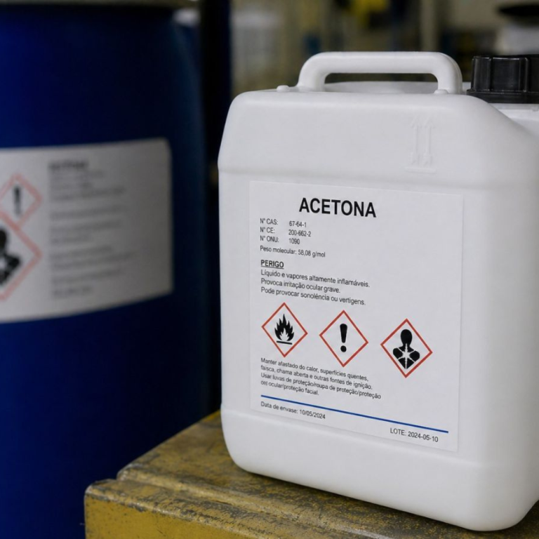 Rótulos de produtos perigosos: Embalagem interna